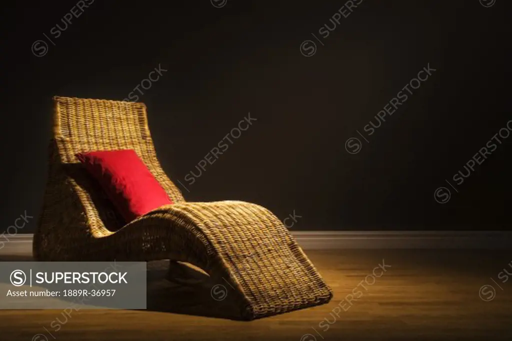 Wicker lounge chair