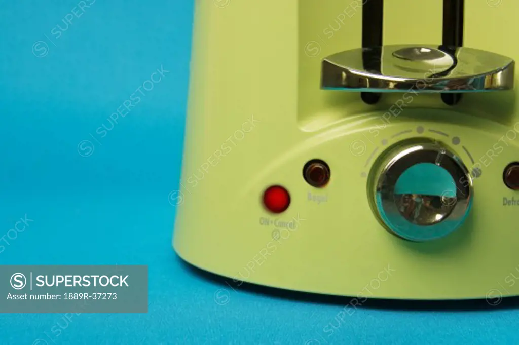The controls on a toaster