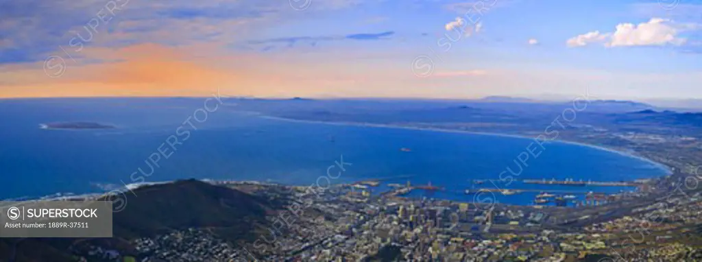 View of Cape Town from Table Mountain, South Africa  