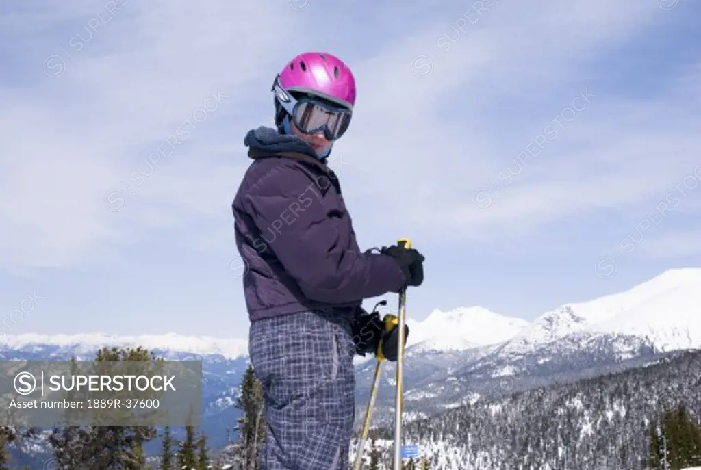 Girl skier