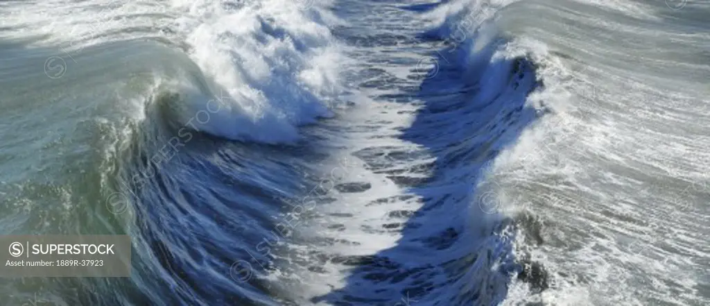Parting waves, California coast, USA  
