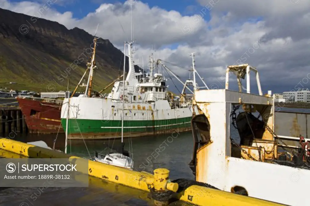 Port Of Isafjordur, West Fjords Region, Iceland, Fishing Vessels, Europe