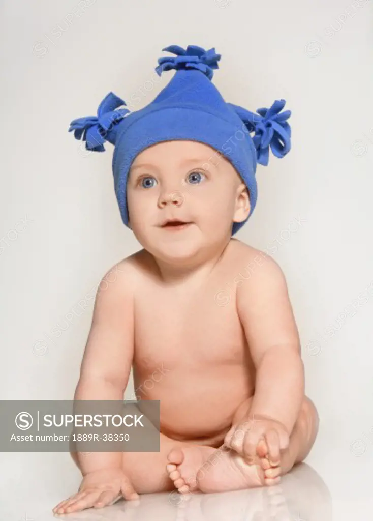 Portrait of a baby boy wearing a hat