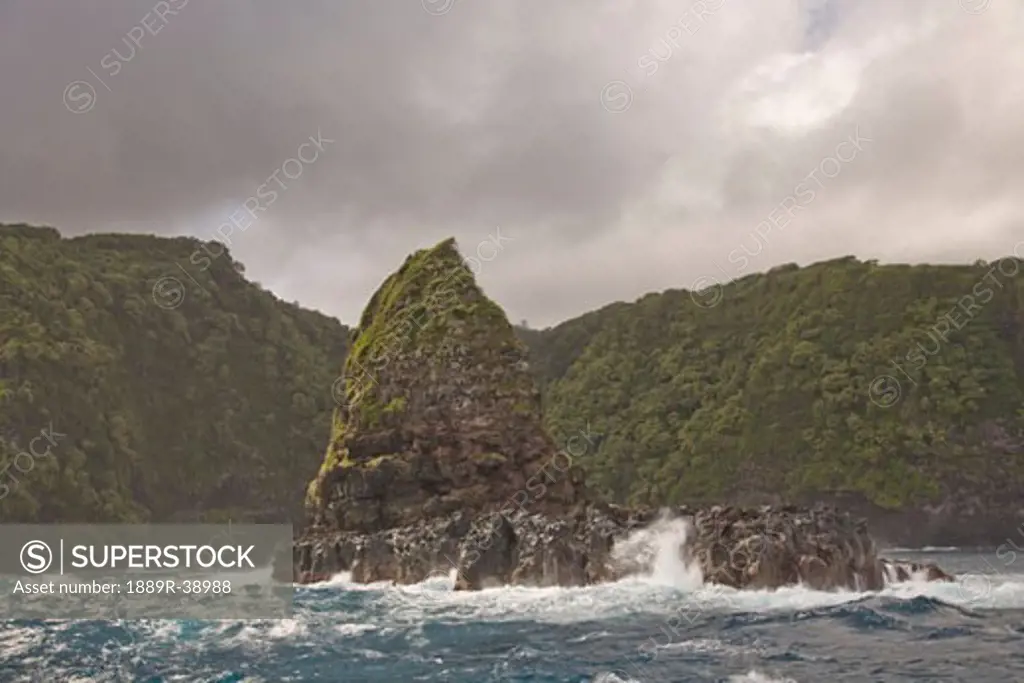 'Jurassic Rock', North East Shore, Maui, Hawaii, USA