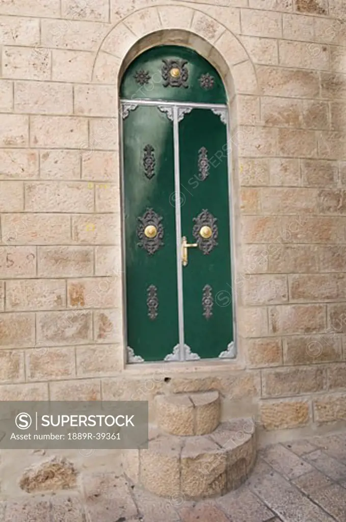 Door in stone wall