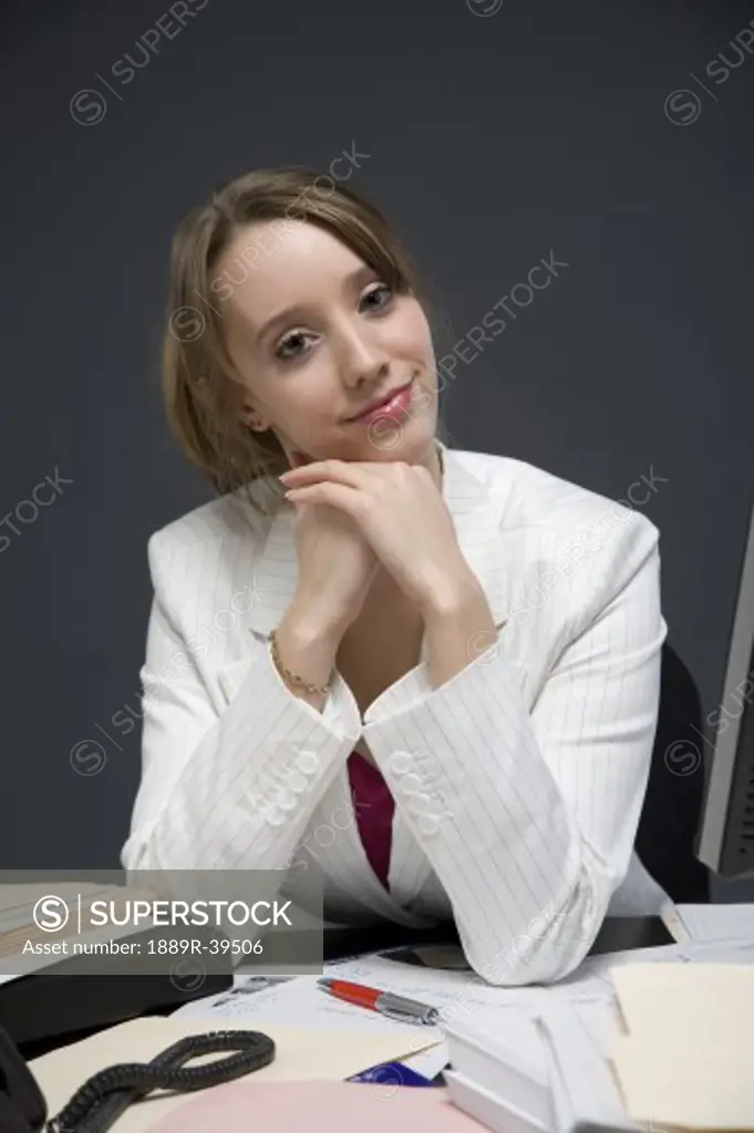 Woman at her desk