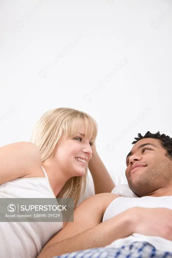 Couple smiling at each other
