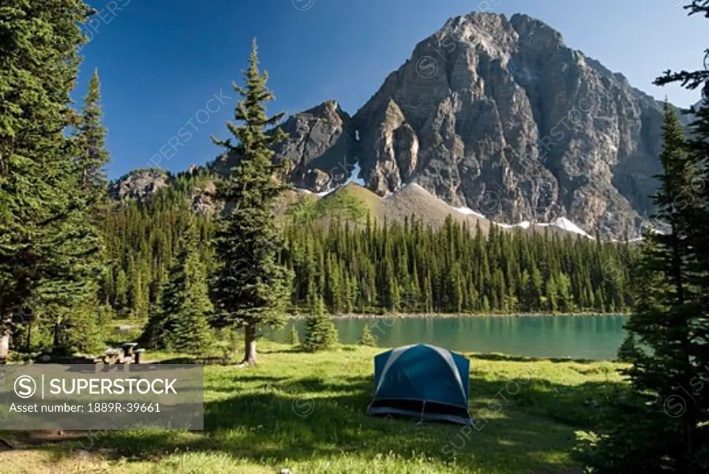 Taylor Lake, Banff National Park, Alberta, Canada; Camping in Banff