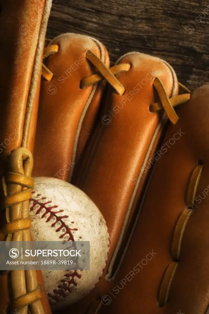 Baseball glove and baseball