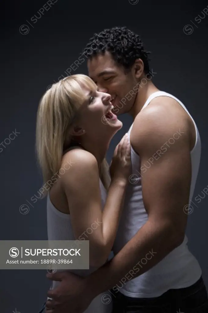 Couple embracing