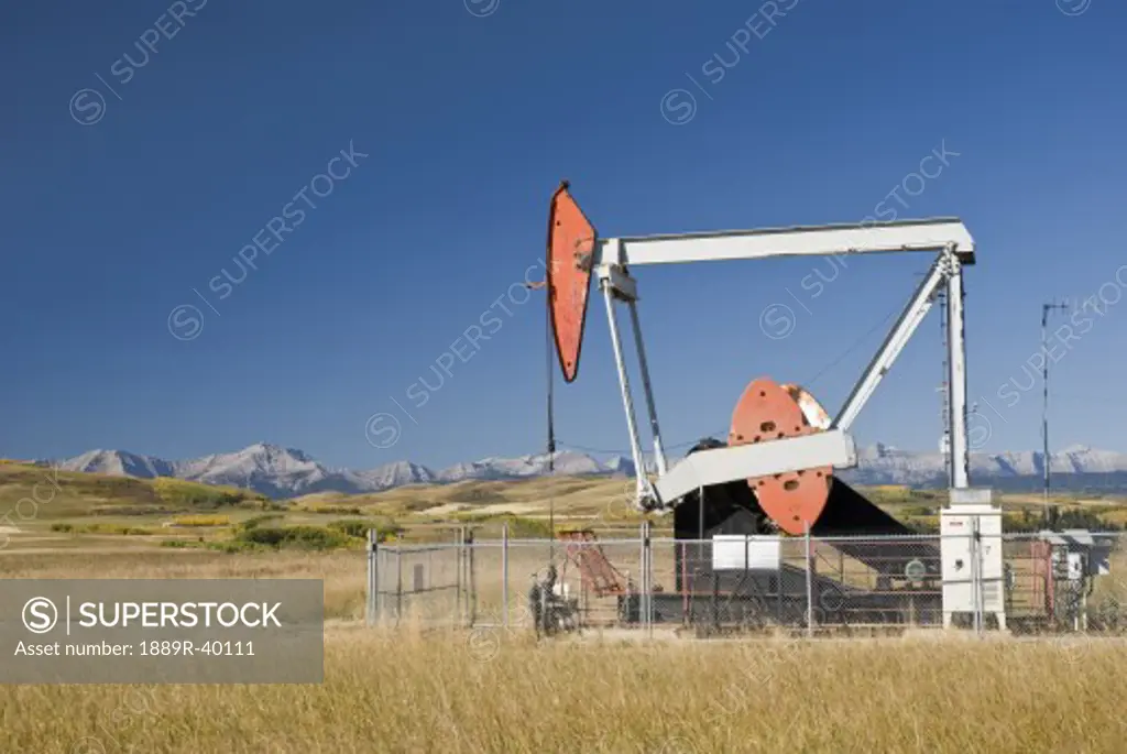 Southern Alberta, Canada; Oil pump near Longview