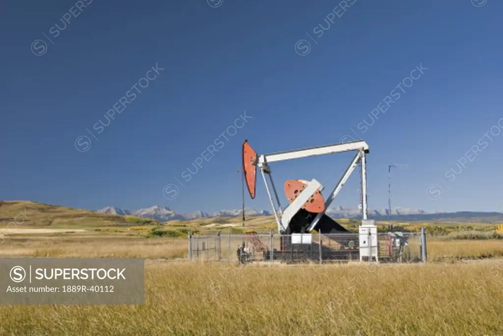 Southern Alberta, Canada; Oil pump near Longview