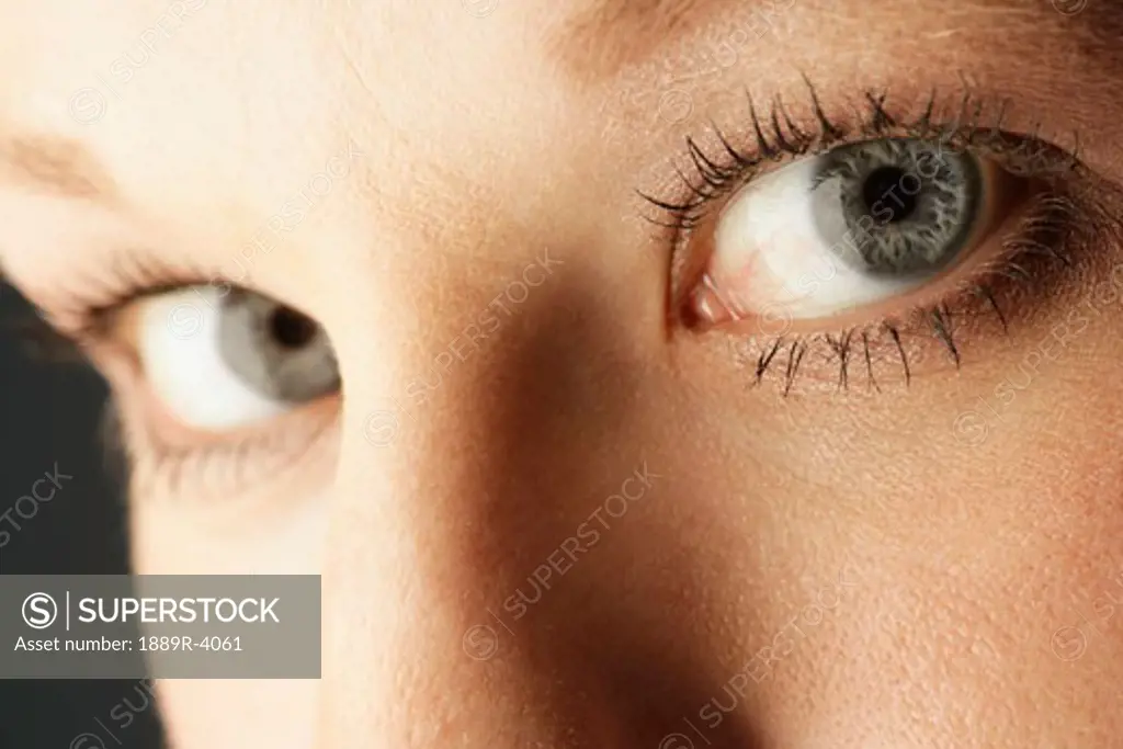 Close-up of blue eyes