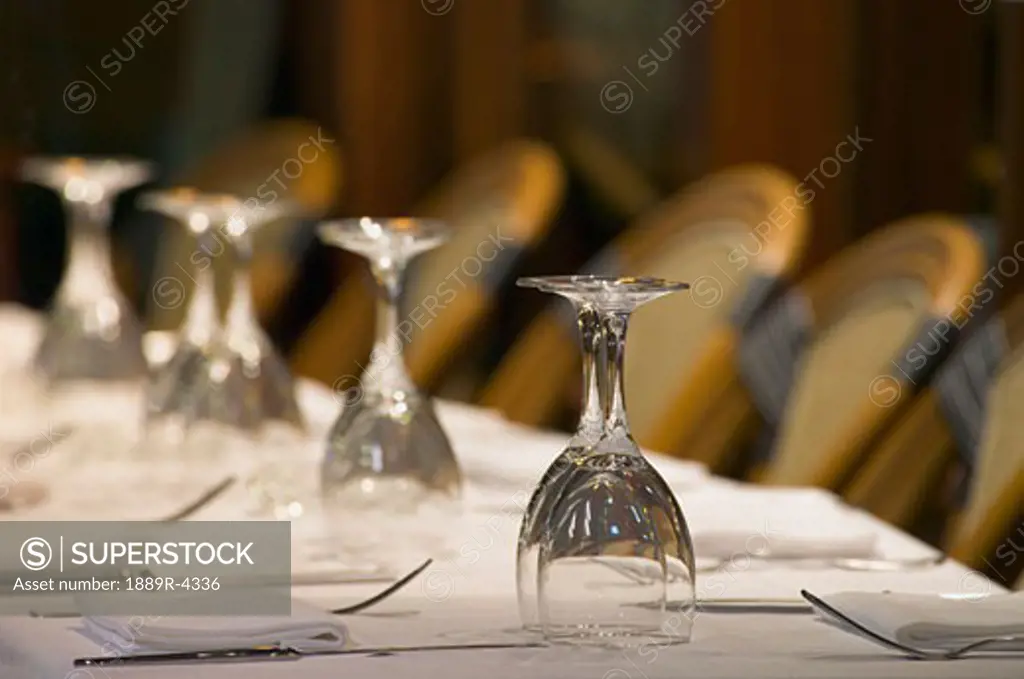 Tables set for a special occasion