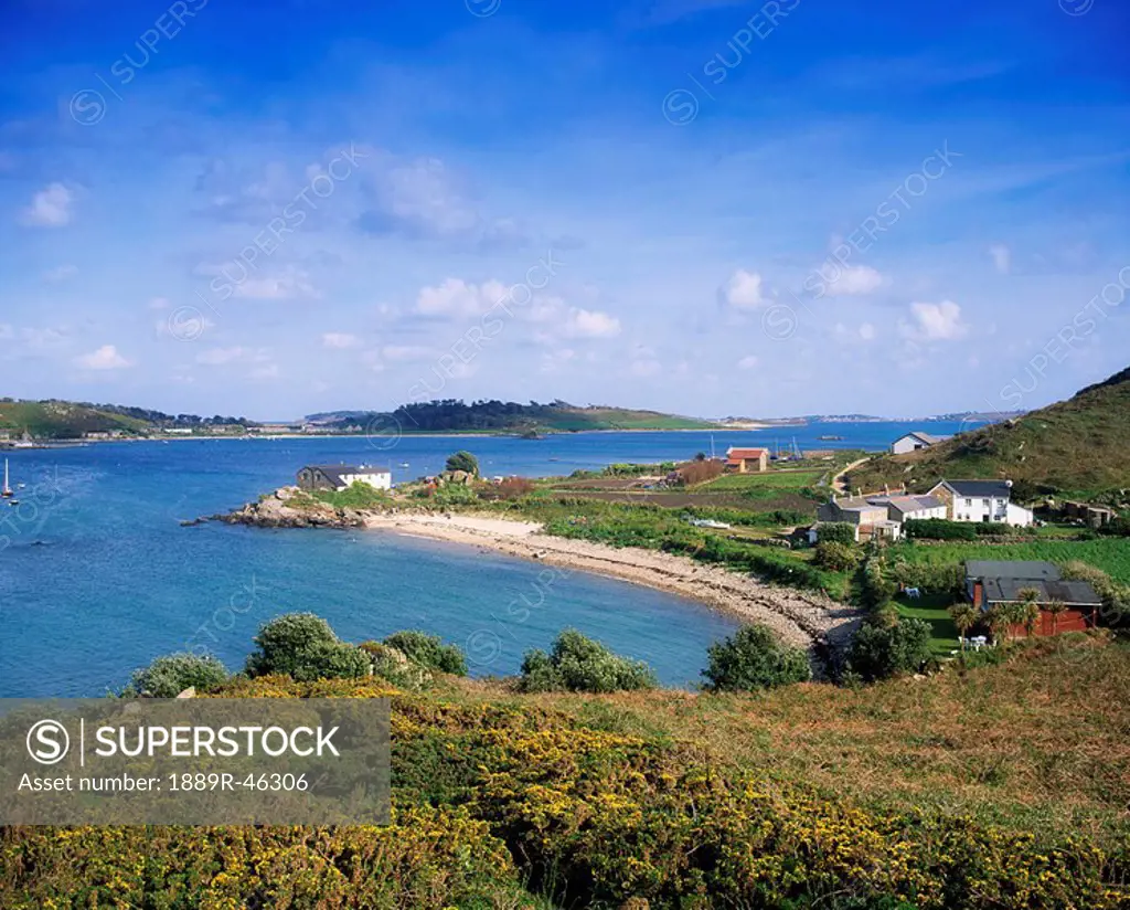 Bryher, Isles of Scilly, Great Britain, Tresco in the background from Bryher