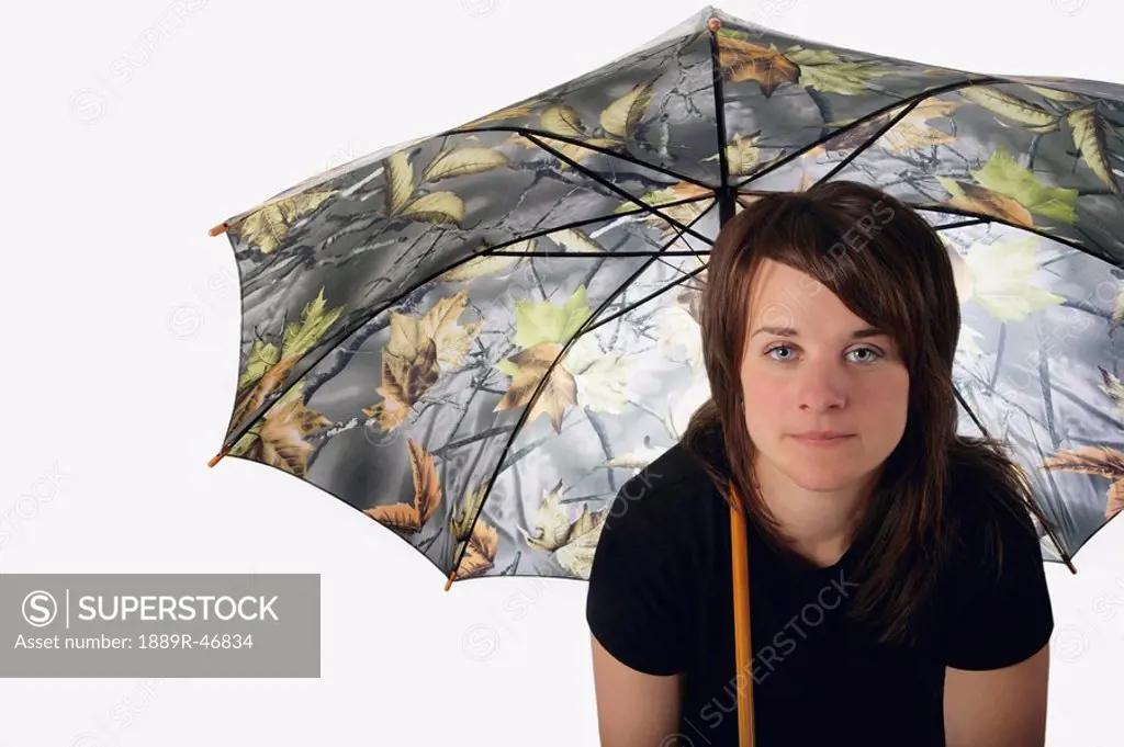 Woman under an umbrella