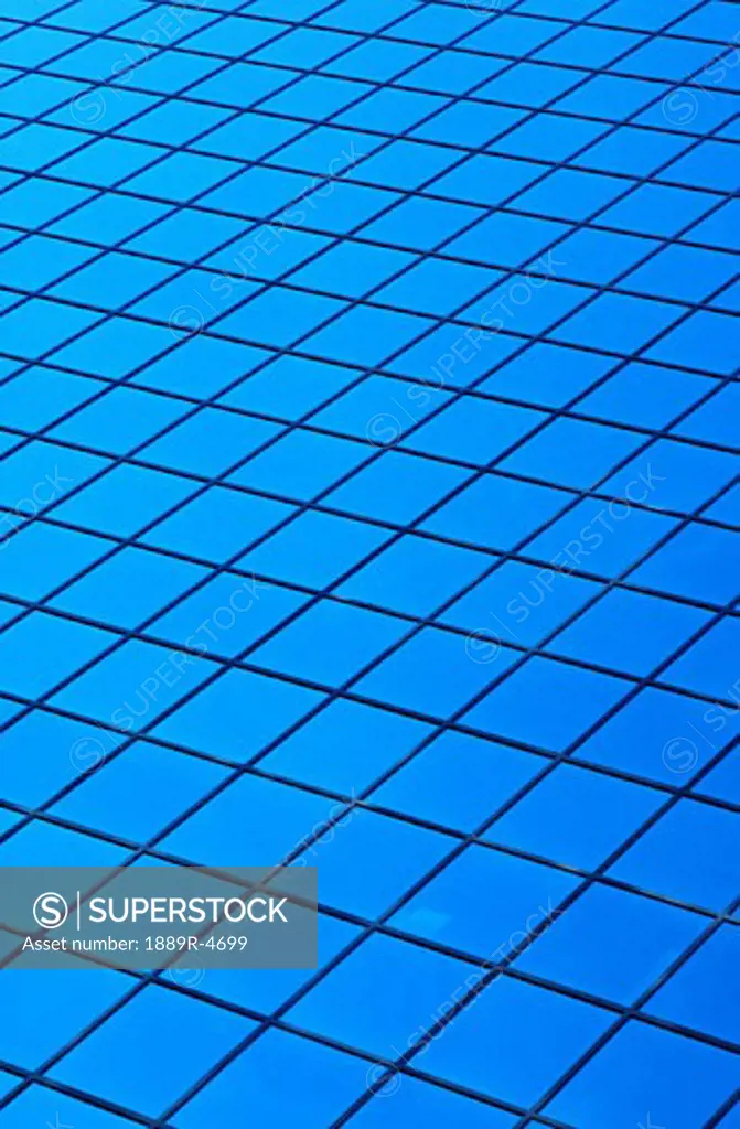 Symmetrical pattern of blue squares