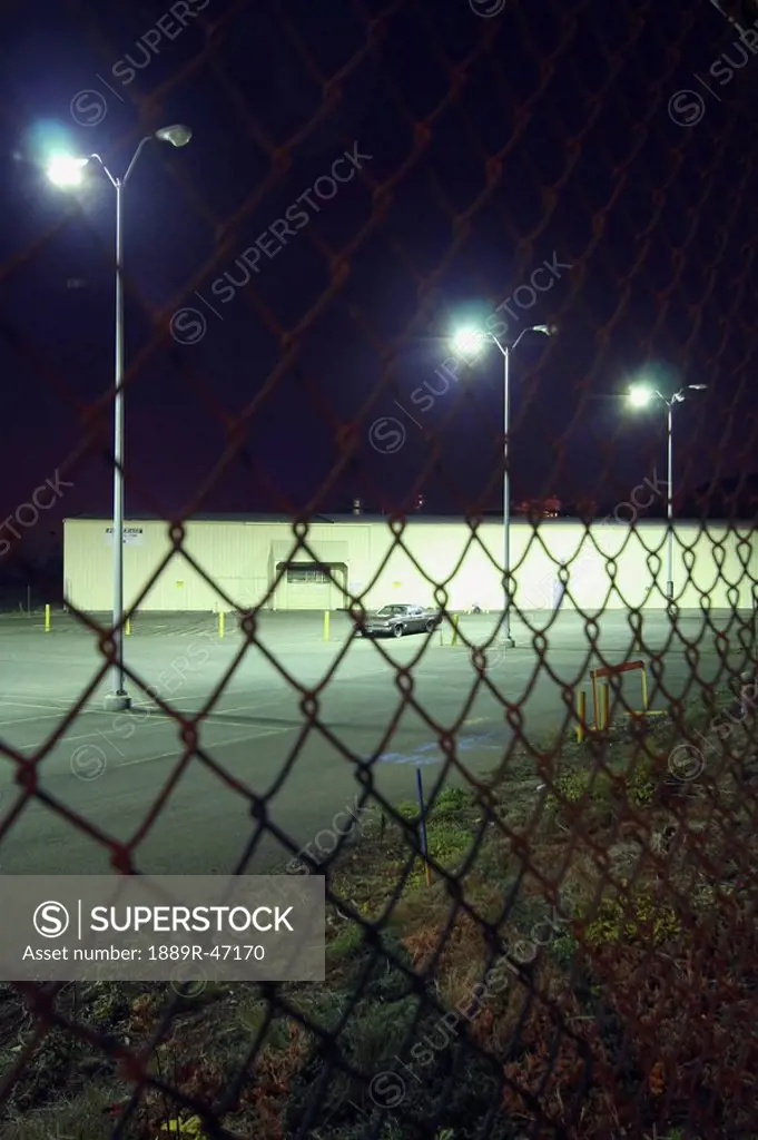 Parking lot at night