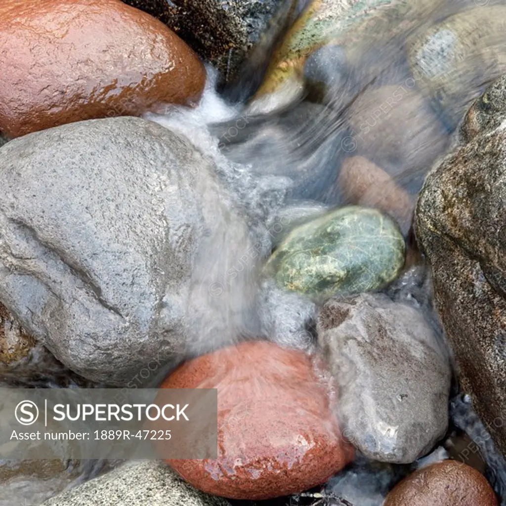 Water over rocks, Whistler, British Columbia, Canada