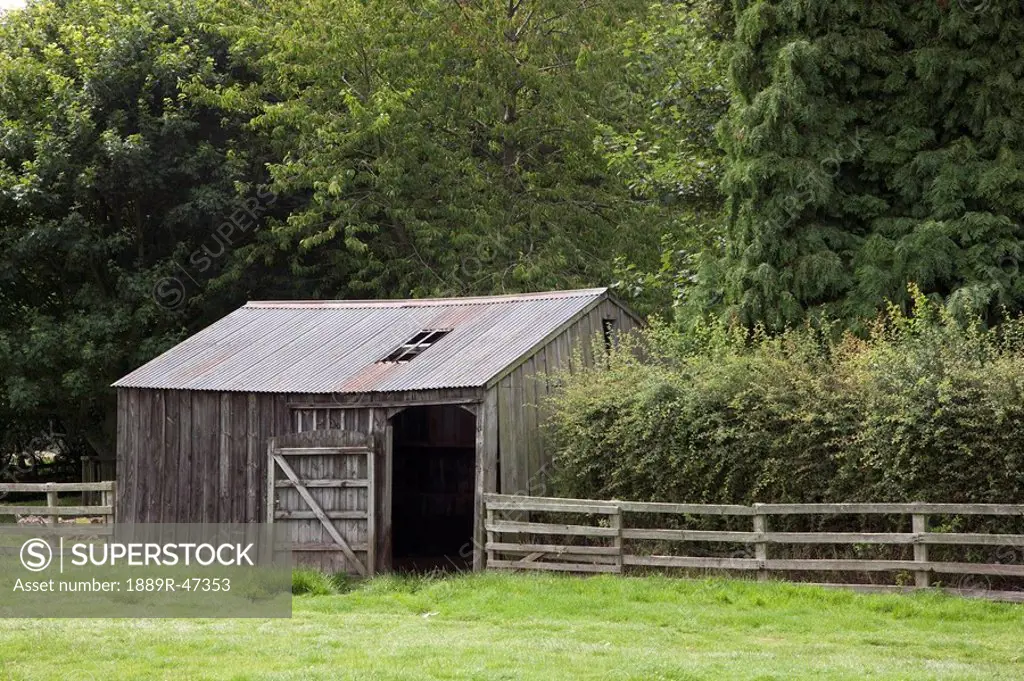 Wooden shed, Northumberland, England