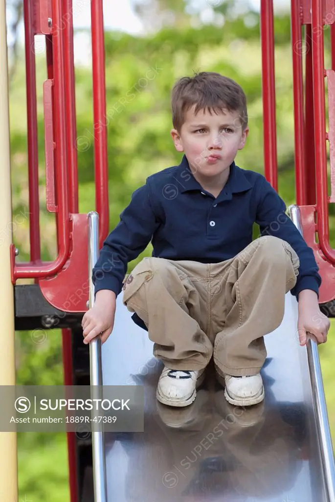 Boy on a slide