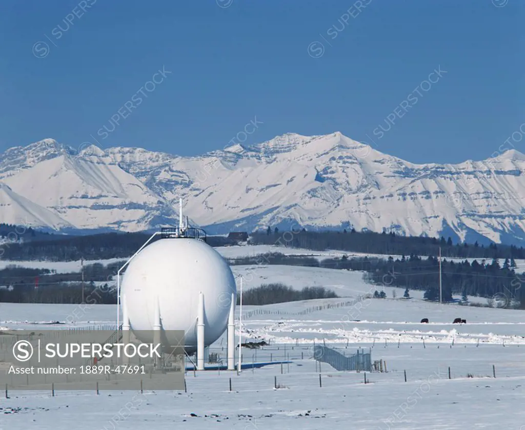 Storage Tank, Gas Plant, Alberta, Canada