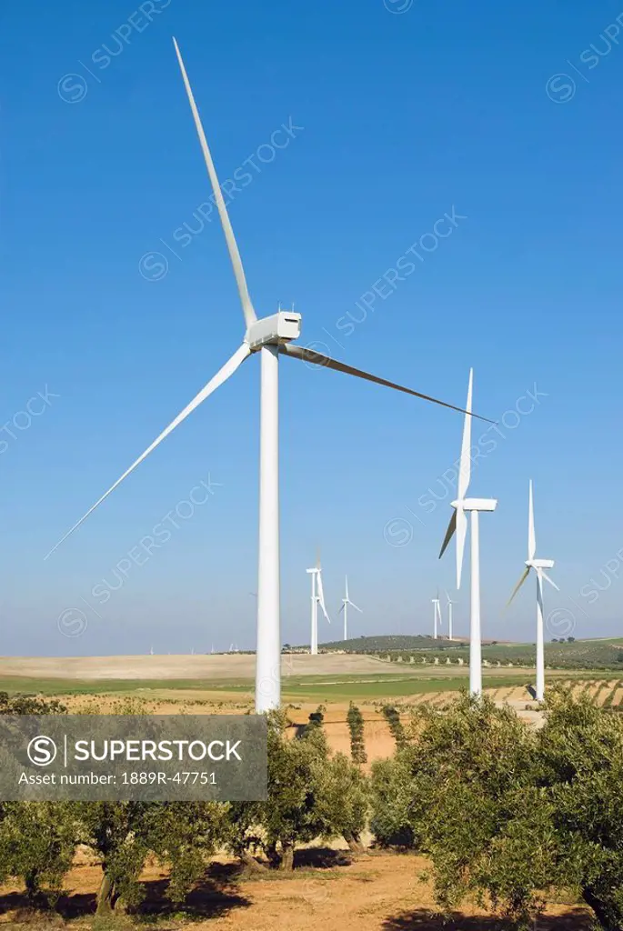 Wind turbines, Andalucia, Spain