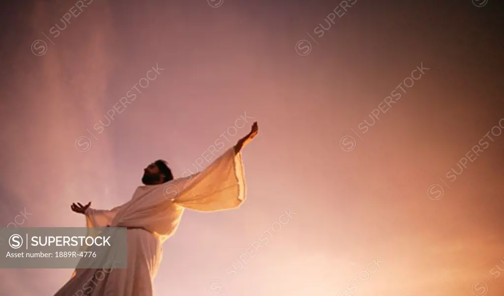 Jesus with arms outstretched
