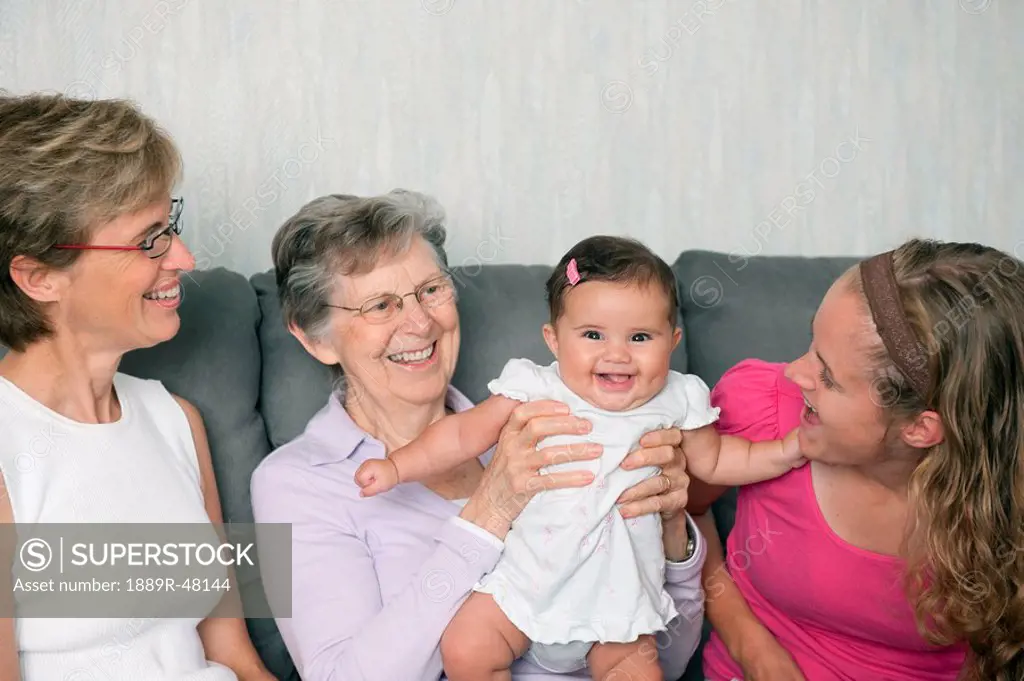 Four generations of females