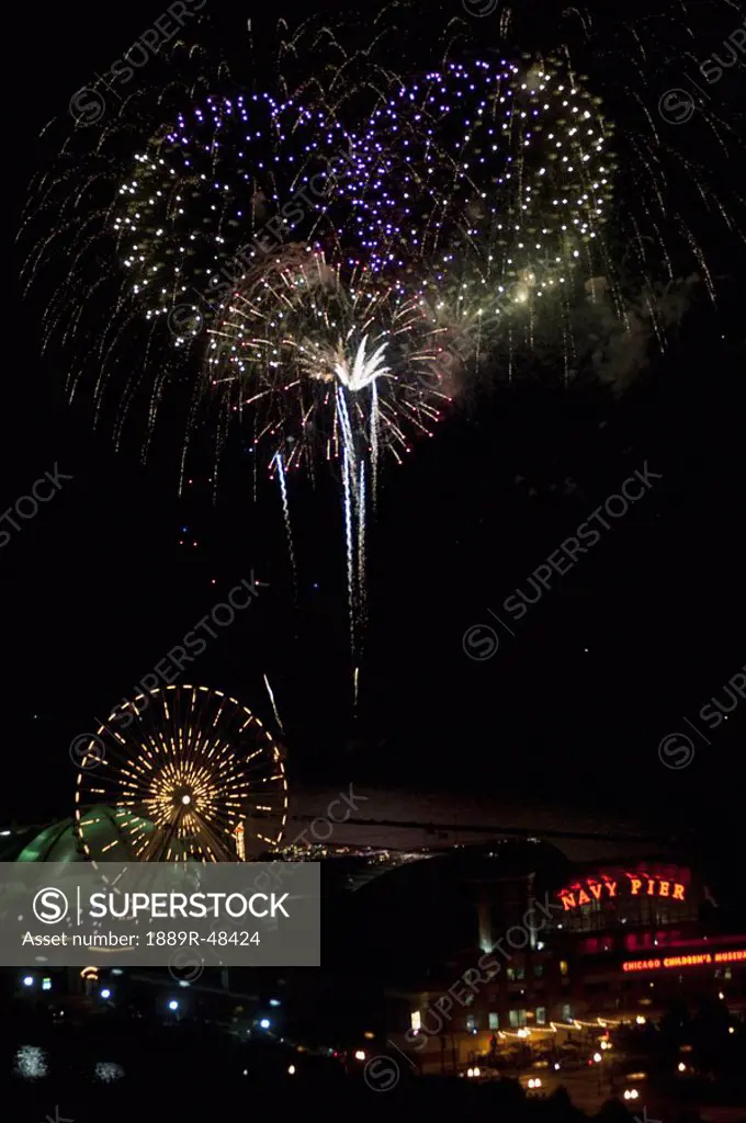 Fireworks, Chicago, Illinois, USA