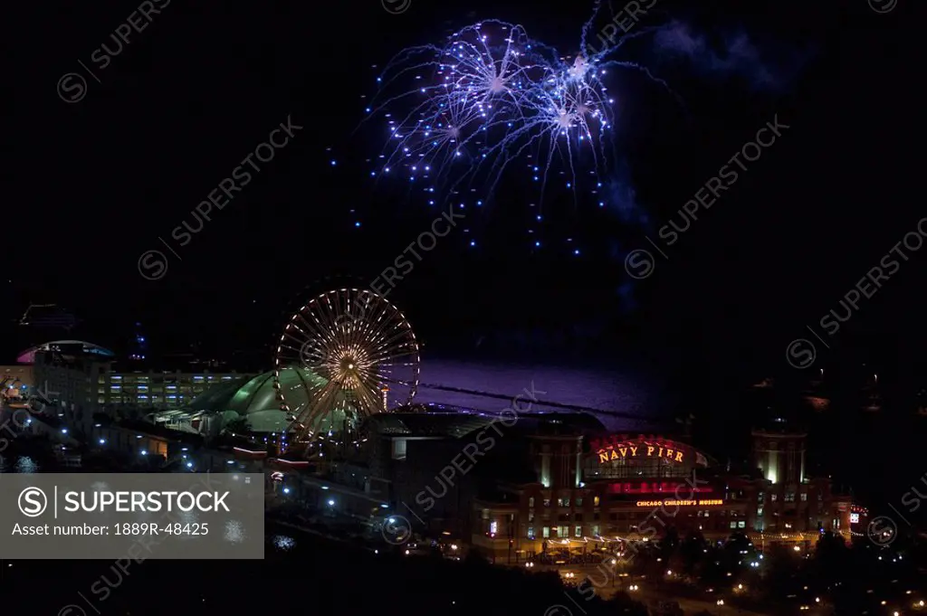 Fireworks, Chicago, Illinois, USA