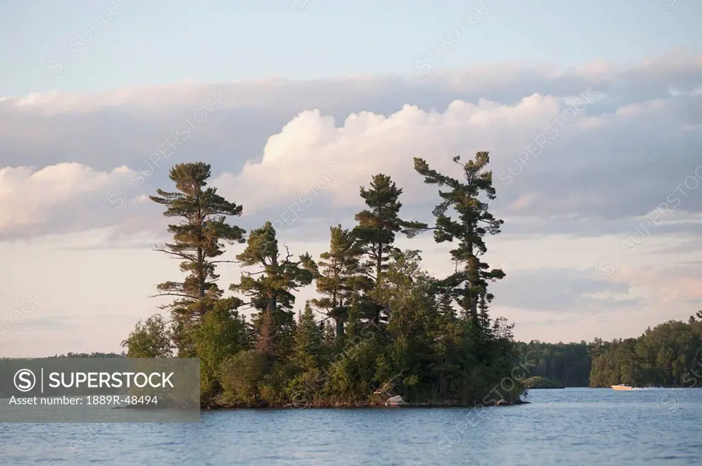Small island, Lake of the Woods, Ontario, Canada