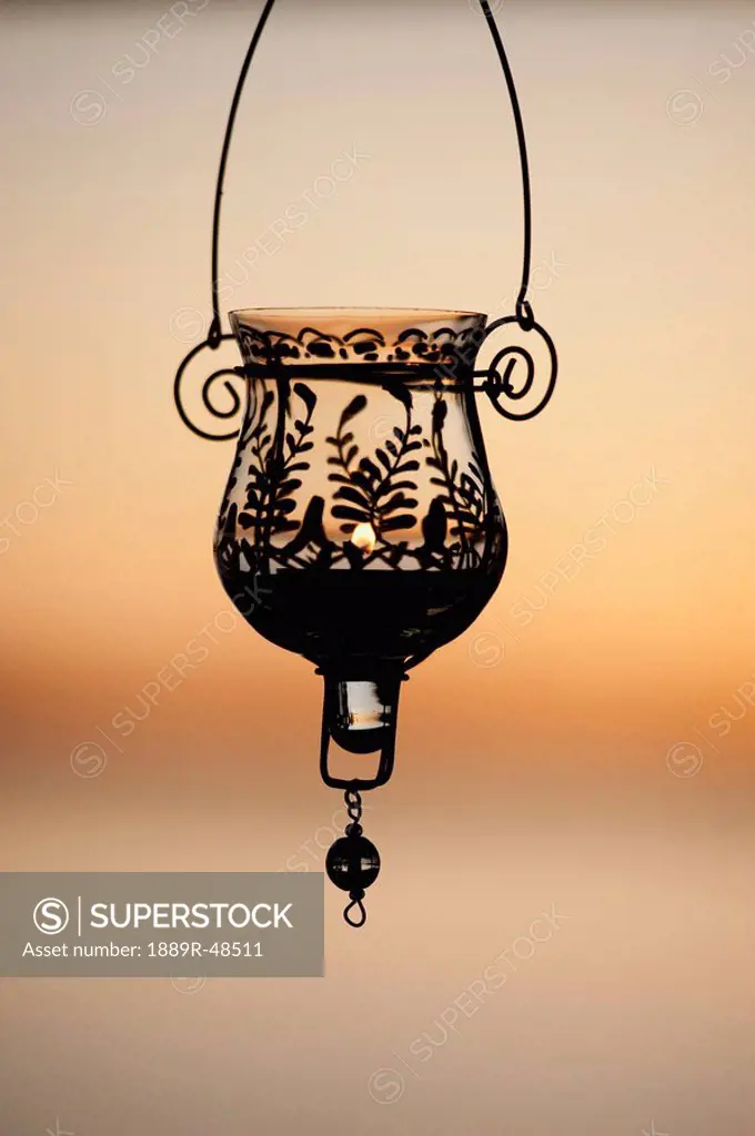 Silhouette of candle holder