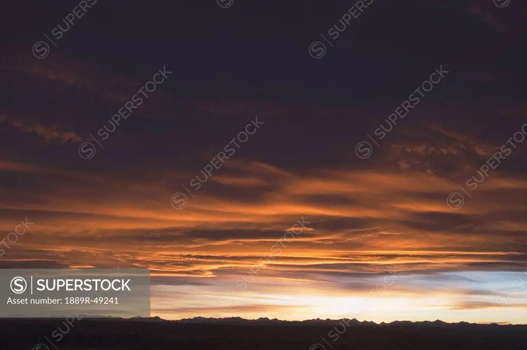 Chinook clouds at sunset, Alberta, Canada