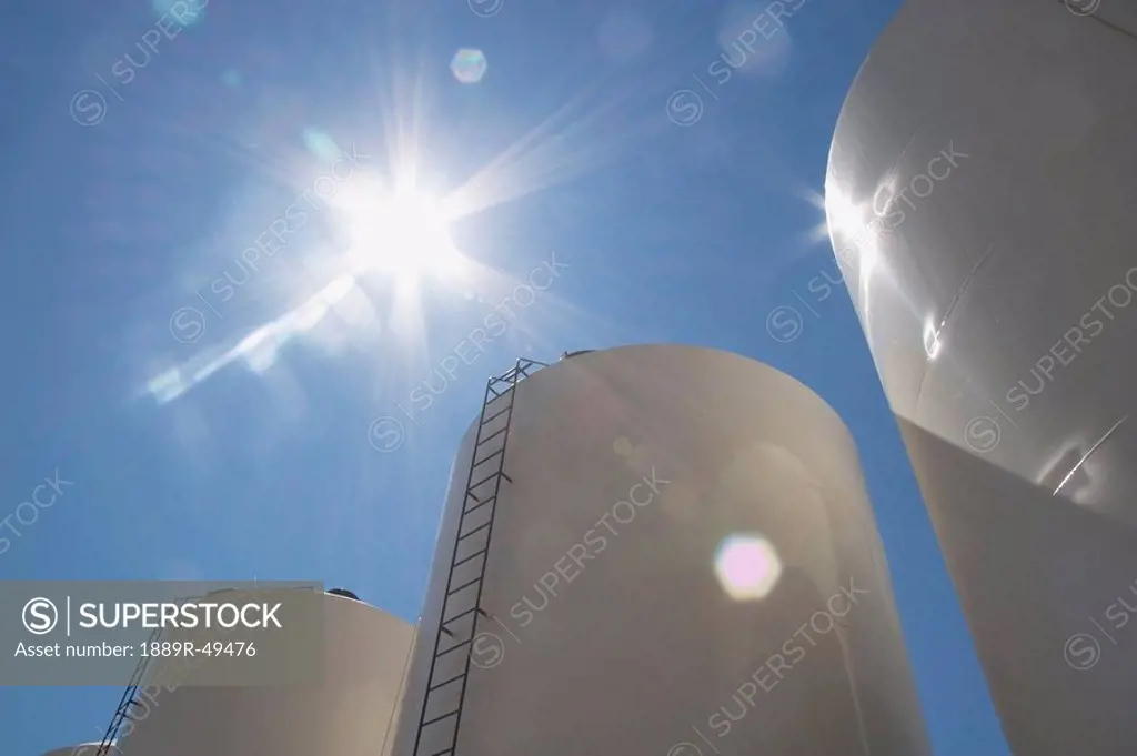 grain silos, central alberta, canada