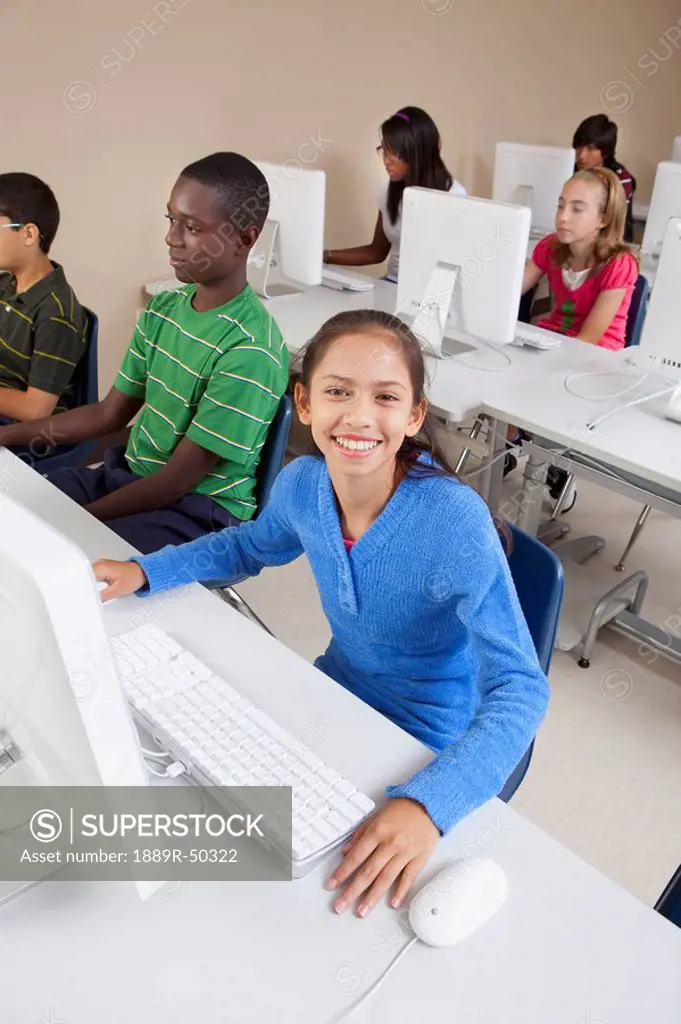 students working on computers