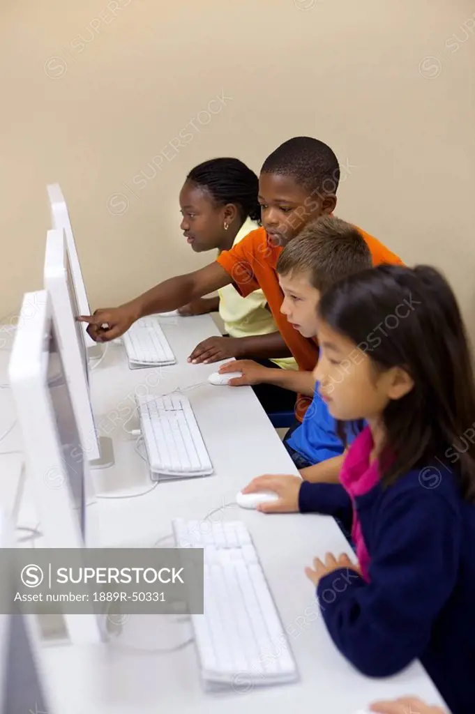 students working on their computers