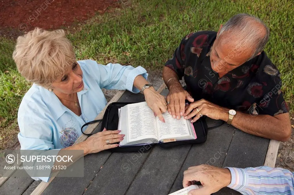 fort lauderdale, florida, united states of america, a couple reading the bible together