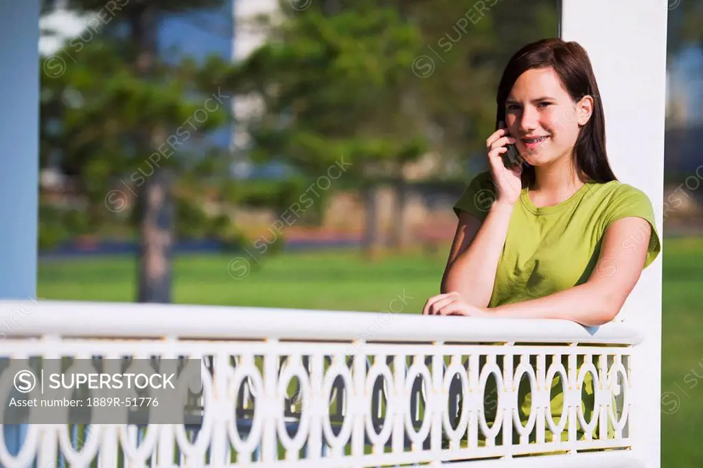 a girl talking on her cell phone
