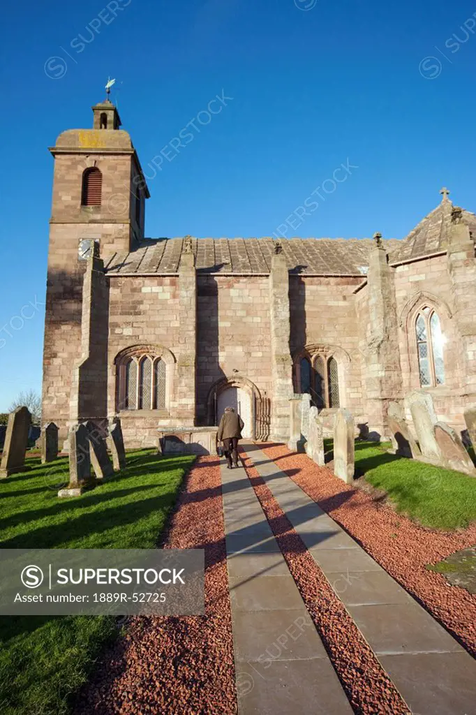northumberland, england, a church and cemetery