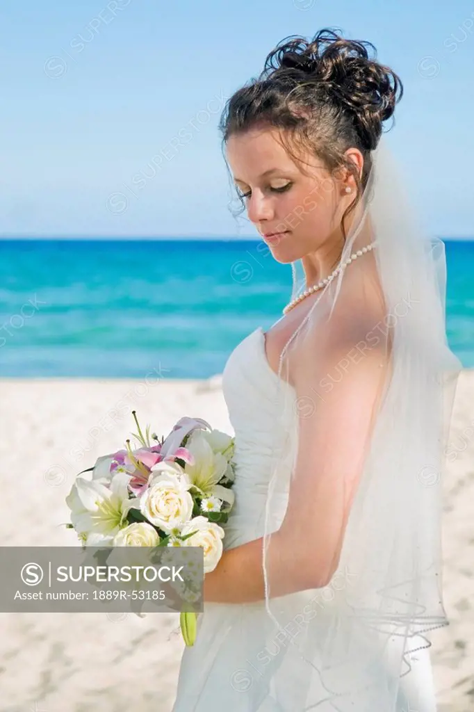 mayan riviera, akumal, mexico, bride on the beach at gran bahia principe tulum all_inclusive resort