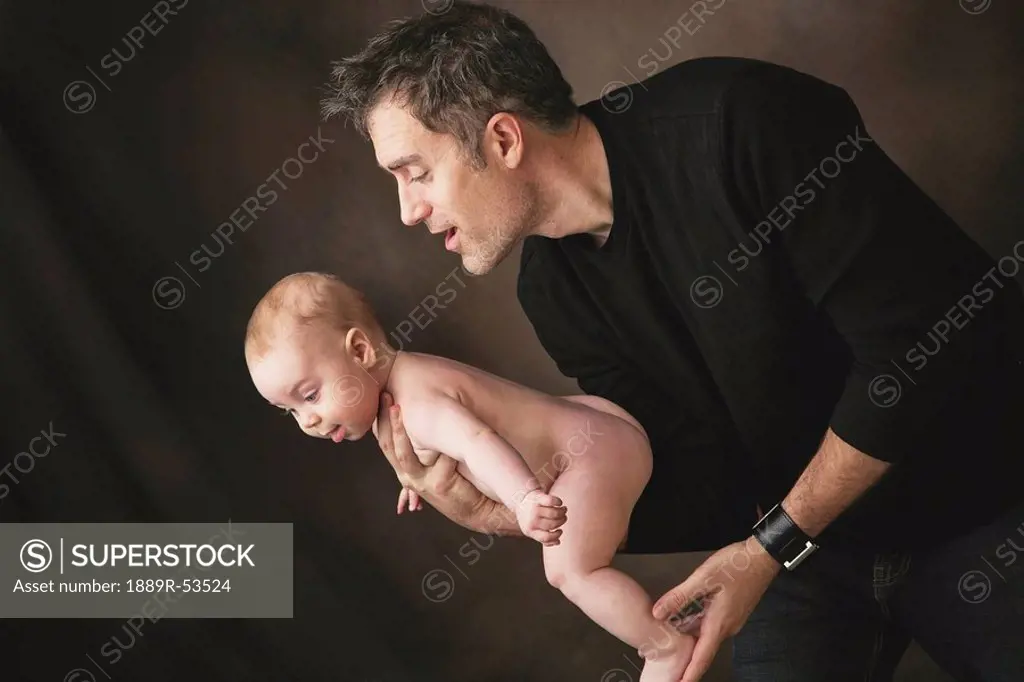 a father and baby