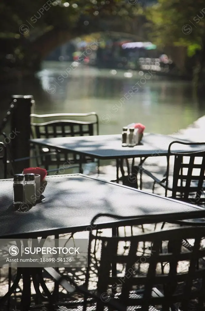 San Antonio, Texas, United States Of America, A Cafe Along The Riverwalk