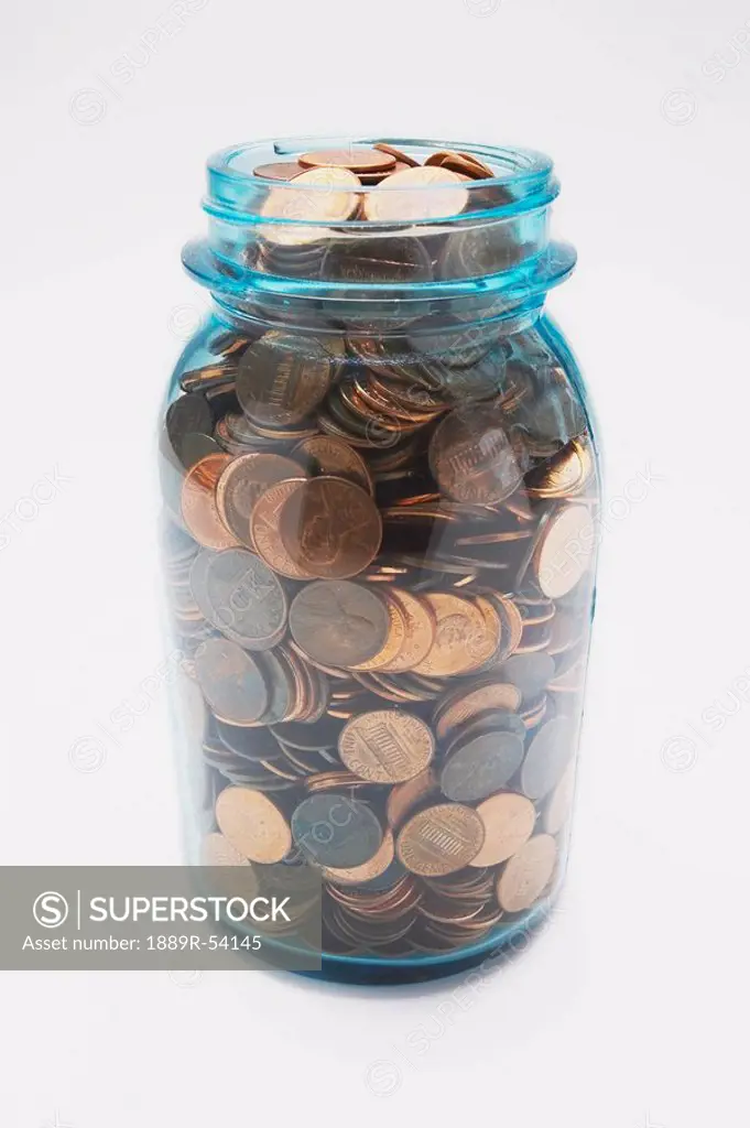 Knoxville, Tennessee, United States Of America, Pennies In A Glass Jar