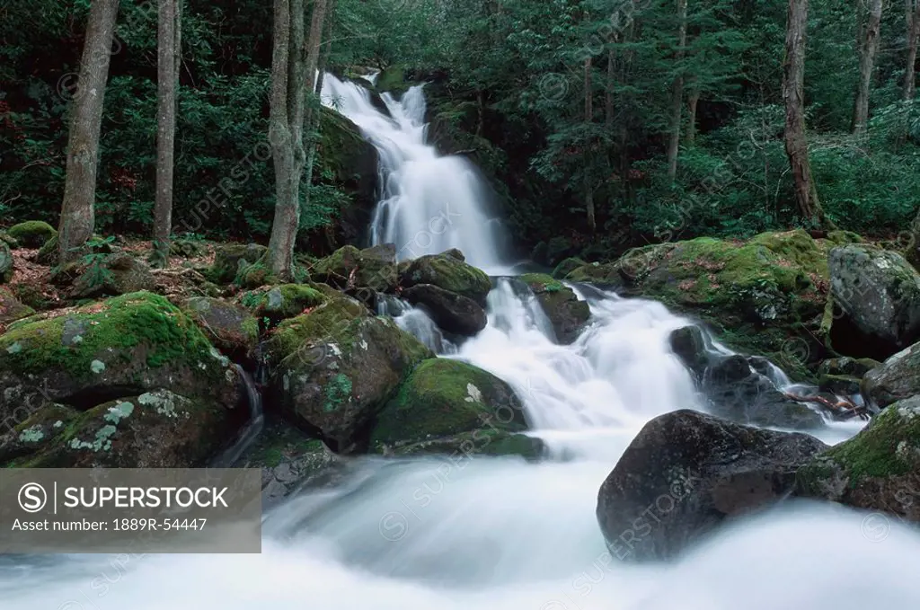 North Carolina, United States Of America, Mouse Creek Falls After A Rain Storm In The Great Smoky Mountains National Park