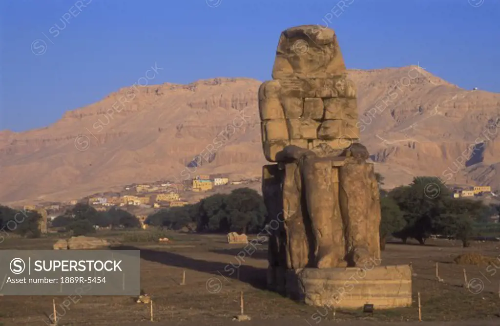 Colossi of Memnon near Luxor in Egypt