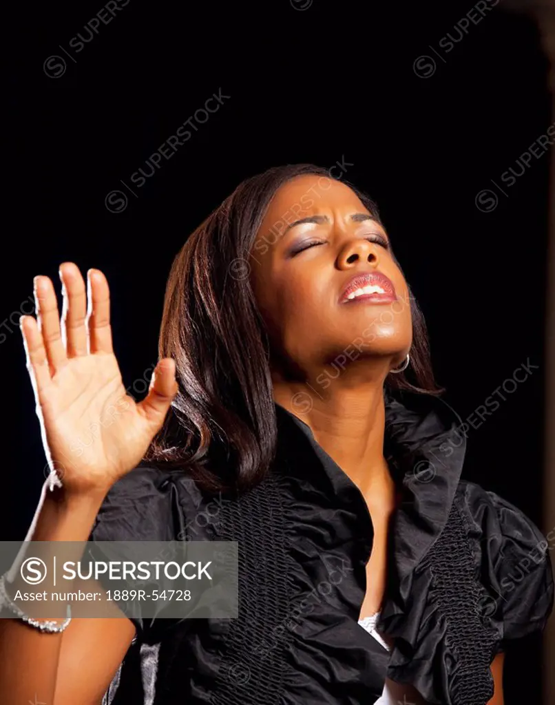 Fort Lauderdale, Florida, United States Of America, A Woman Singing In Worship