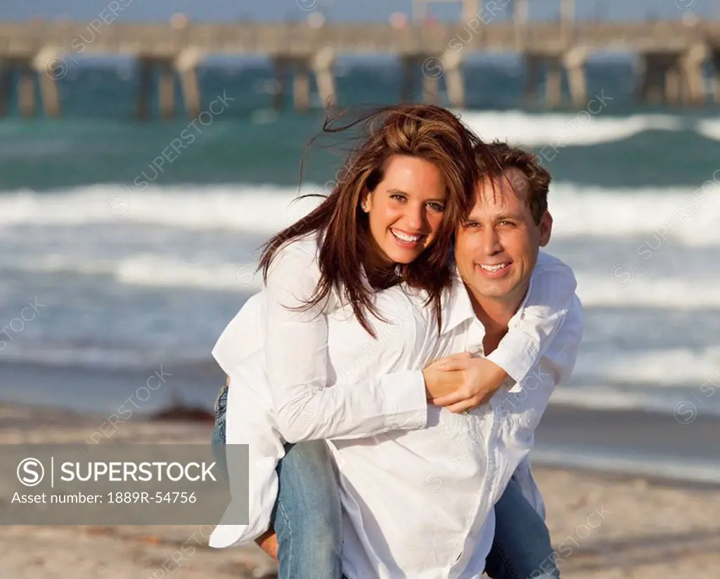 Fort Lauderdale, Florida, United States Of America, A Couple On The Beach