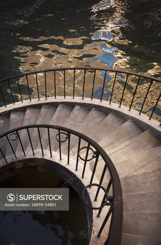 San Antonio, Texas, United States Of America, Stairs On A Riverwalk