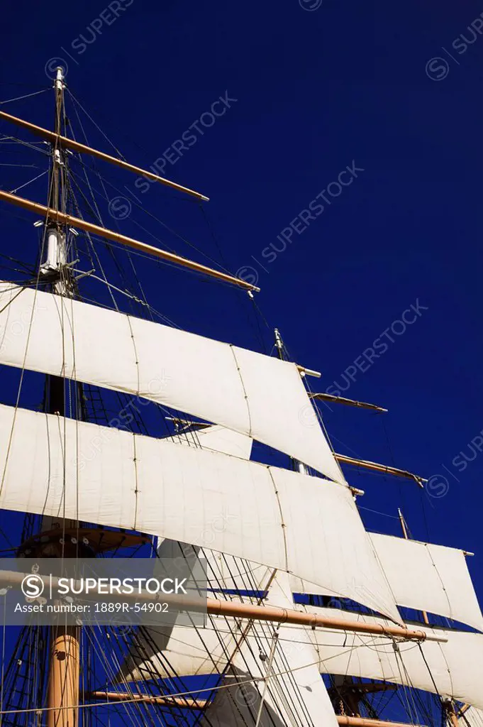 San Diego, California, United States Of America, Sails Of A Tall Ship